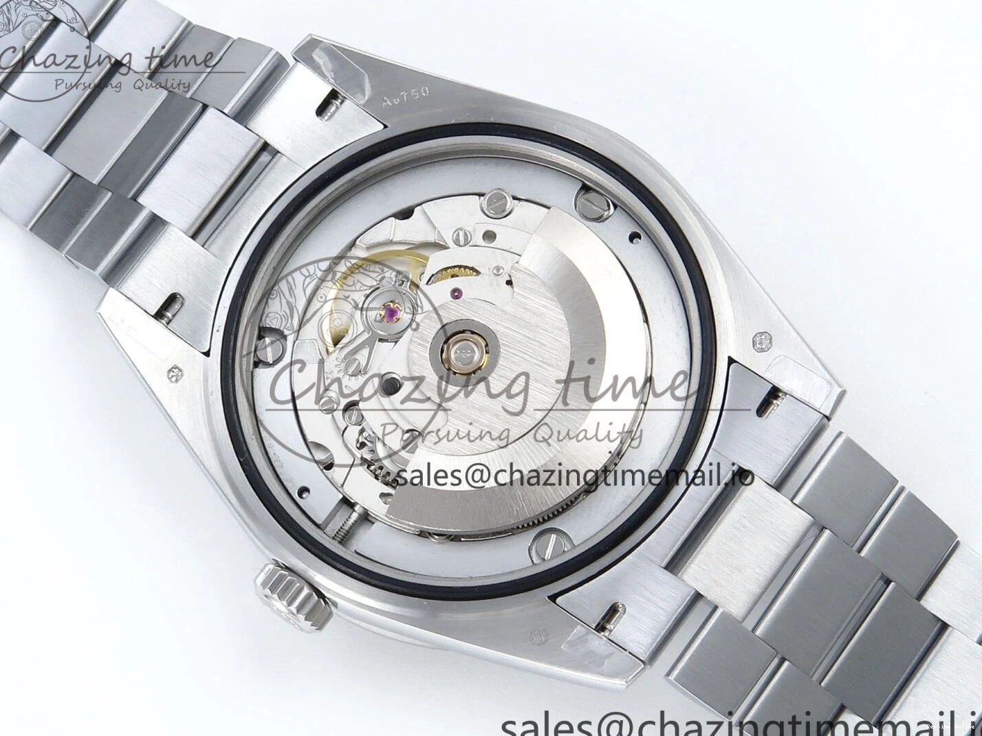 1221 Soft DayDate 40 SS QF 1:1 Best Edition Black Crystal Dial Diamonds Bezel on President Bracelet A2836 V5 (Gain Weight) 477